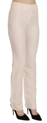 LAUREL Weiße High Waist Schlaghose aus Seidenmischung
