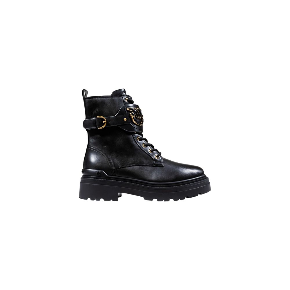 PINKO Schwarze Lederstiefeletten