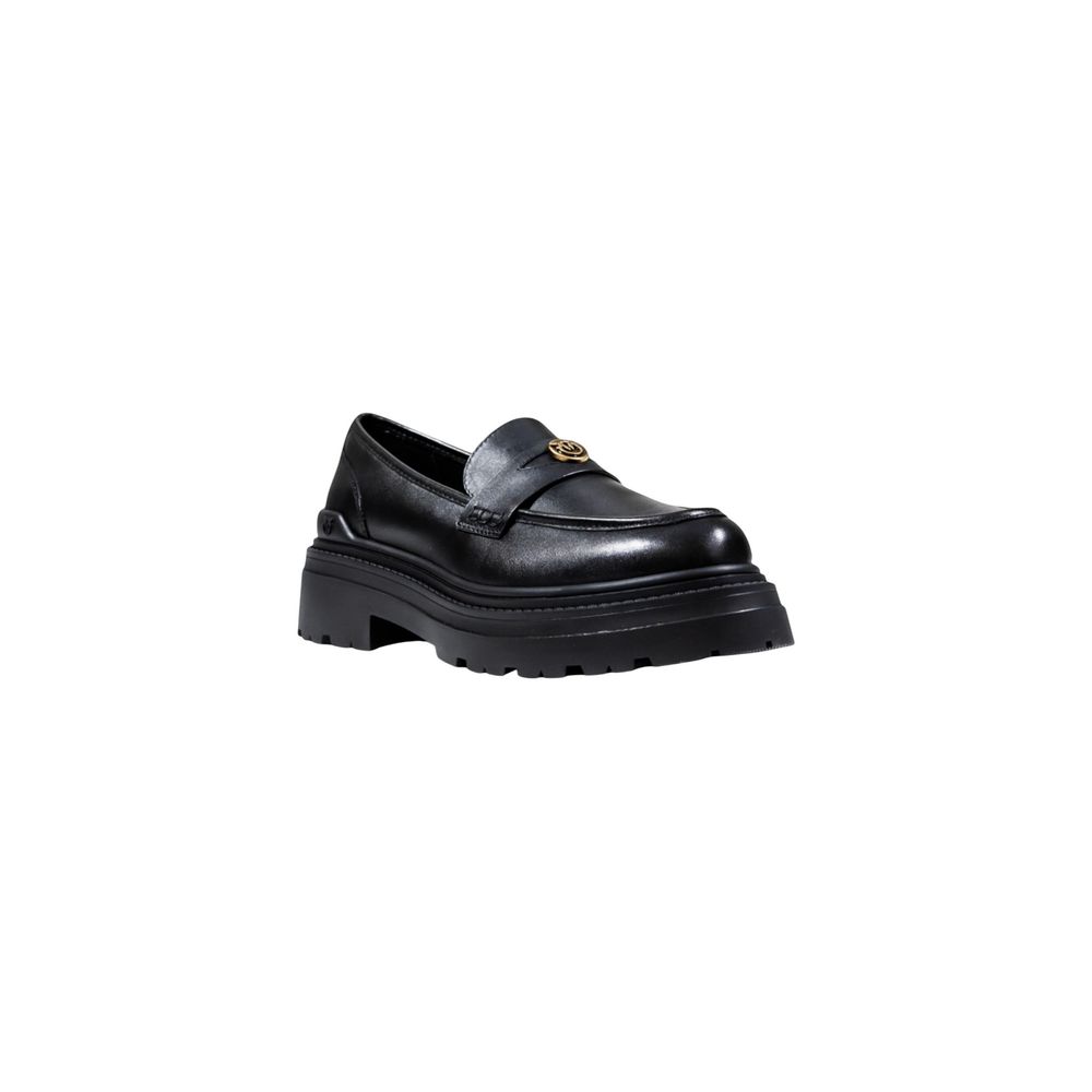 PINKO Black Leather Platform Pumps