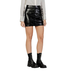Jacqueline De Yong Zwarte Polyester Minirok