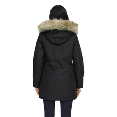 Nur schwarzer Polyesterparka