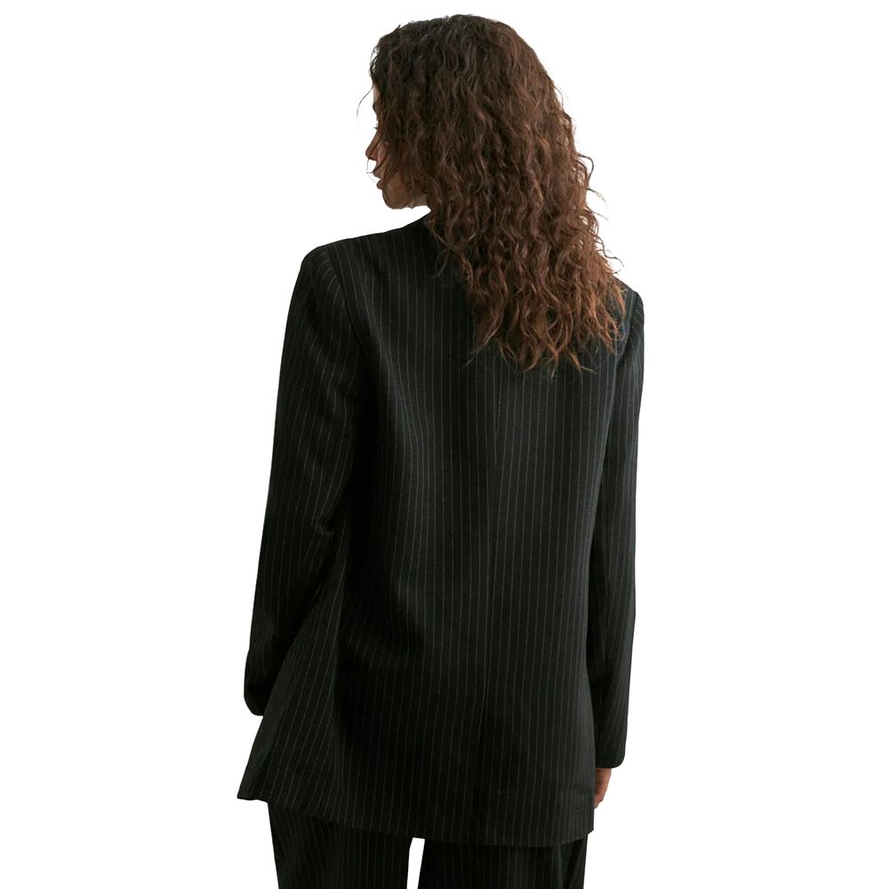 Nur Blazer aus recyceltem schwarzem Polyester