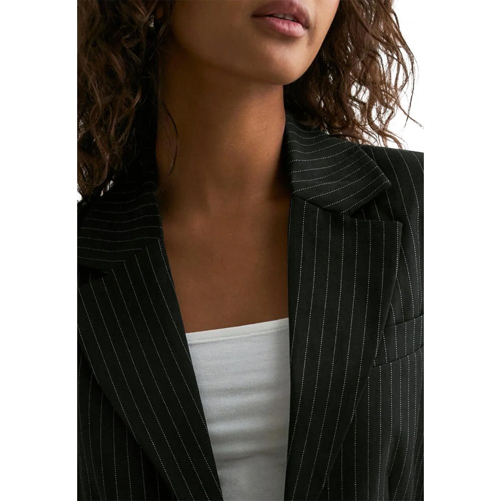 Nur Blazer aus recyceltem schwarzem Polyester