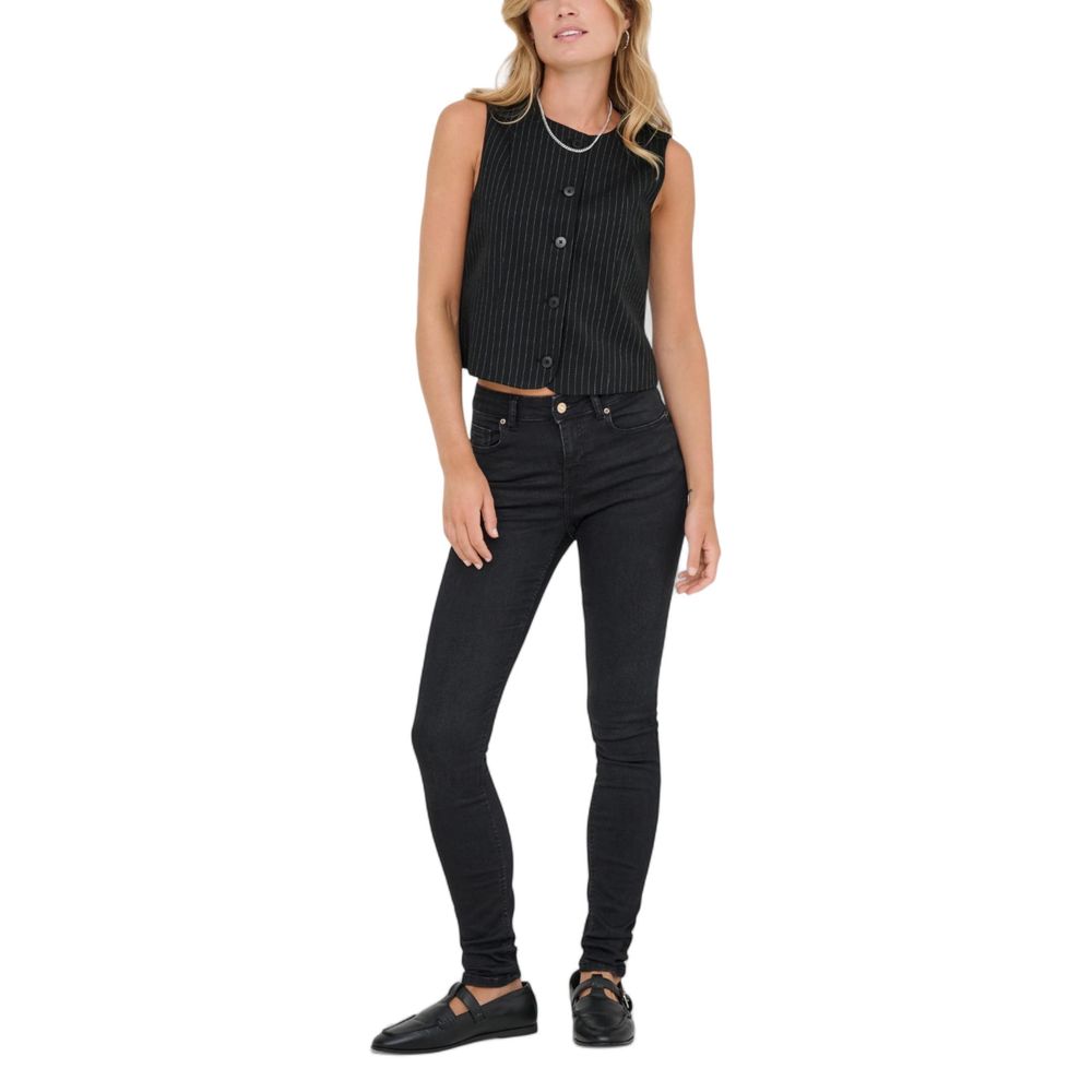 Nur Weste aus recyceltem schwarzem Polyester