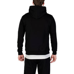 Zwart-witte katoenen hoodie met icoon