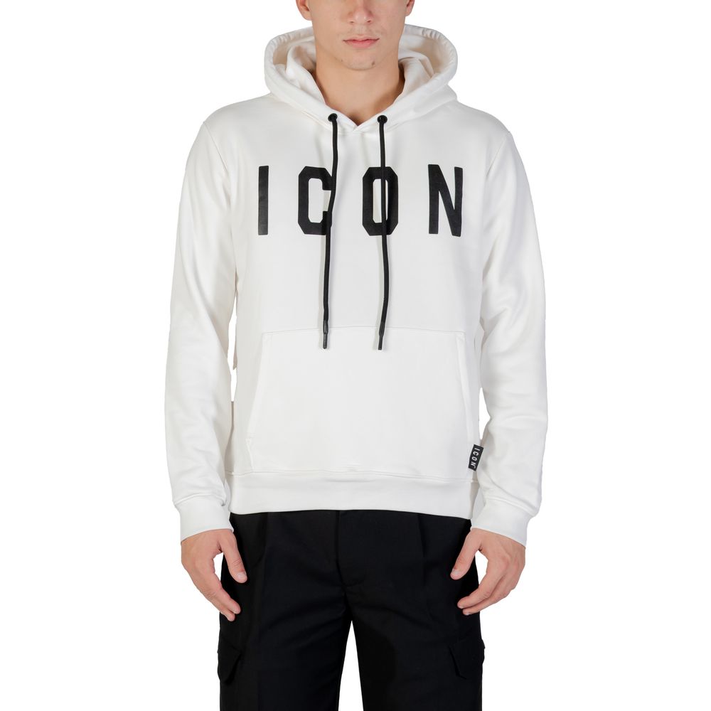 Icon Kapuzenpullover aus Baumwolle in Schwarzweiß