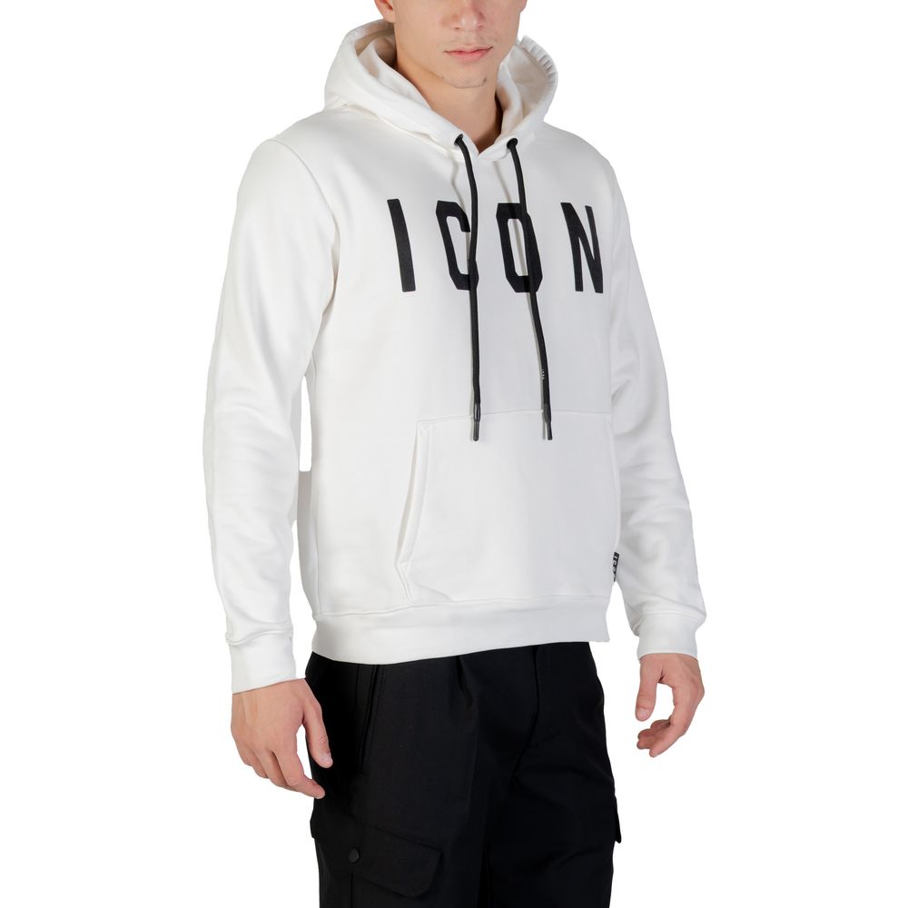 Icon Kapuzenpullover aus Baumwolle in Schwarzweiß