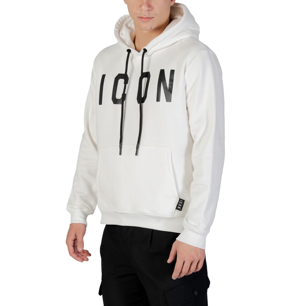 Icon Kapuzenpullover aus Baumwolle in Schwarzweiß