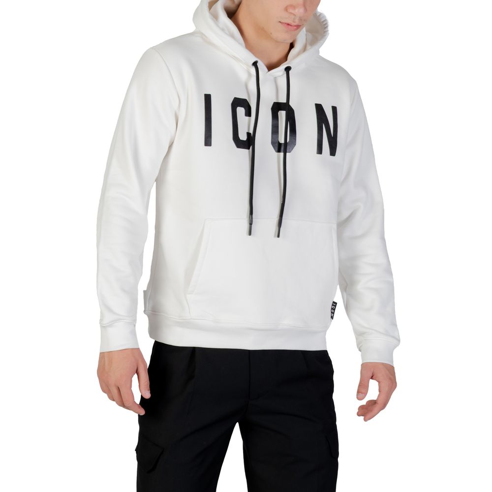 Icon Kapuzenpullover aus Baumwolle in Schwarzweiß