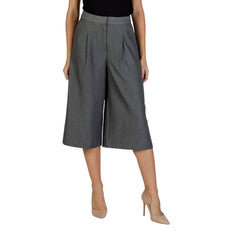 ICHI Grijze Cropped Broek van Polyester