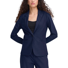 ICHI Blauwe Katoenen Blazer