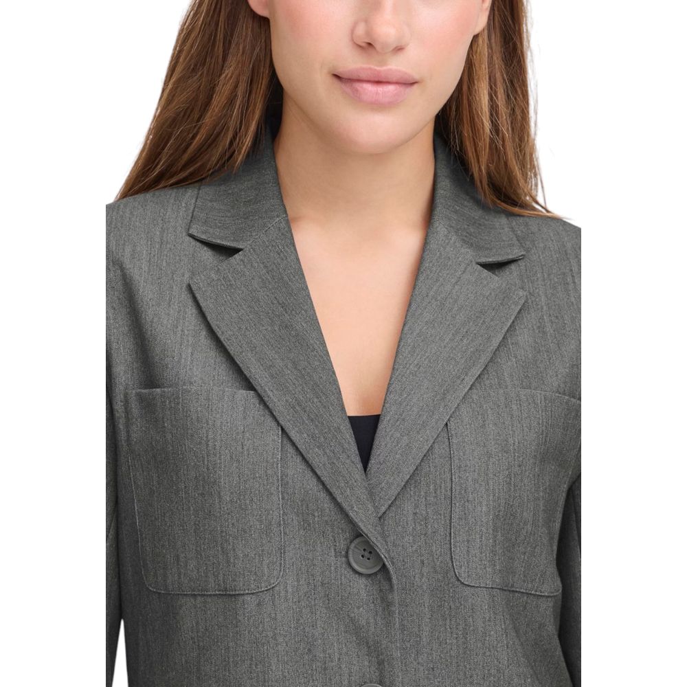ICHI Grauer Polyester-Blazer