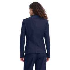 ICHI Blauwe Katoenen Blazer
