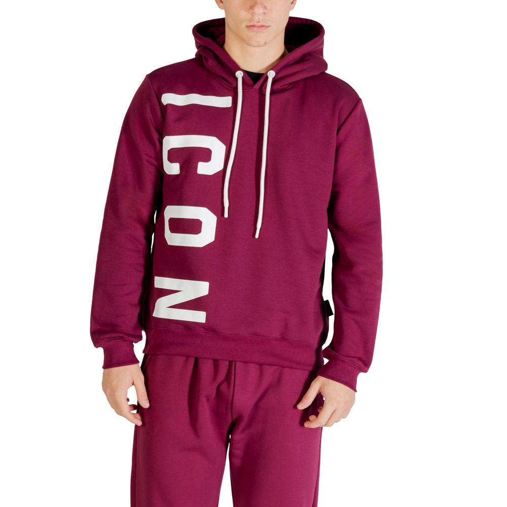 Icon Bordeaux Baumwoll-Kapuzenpullover