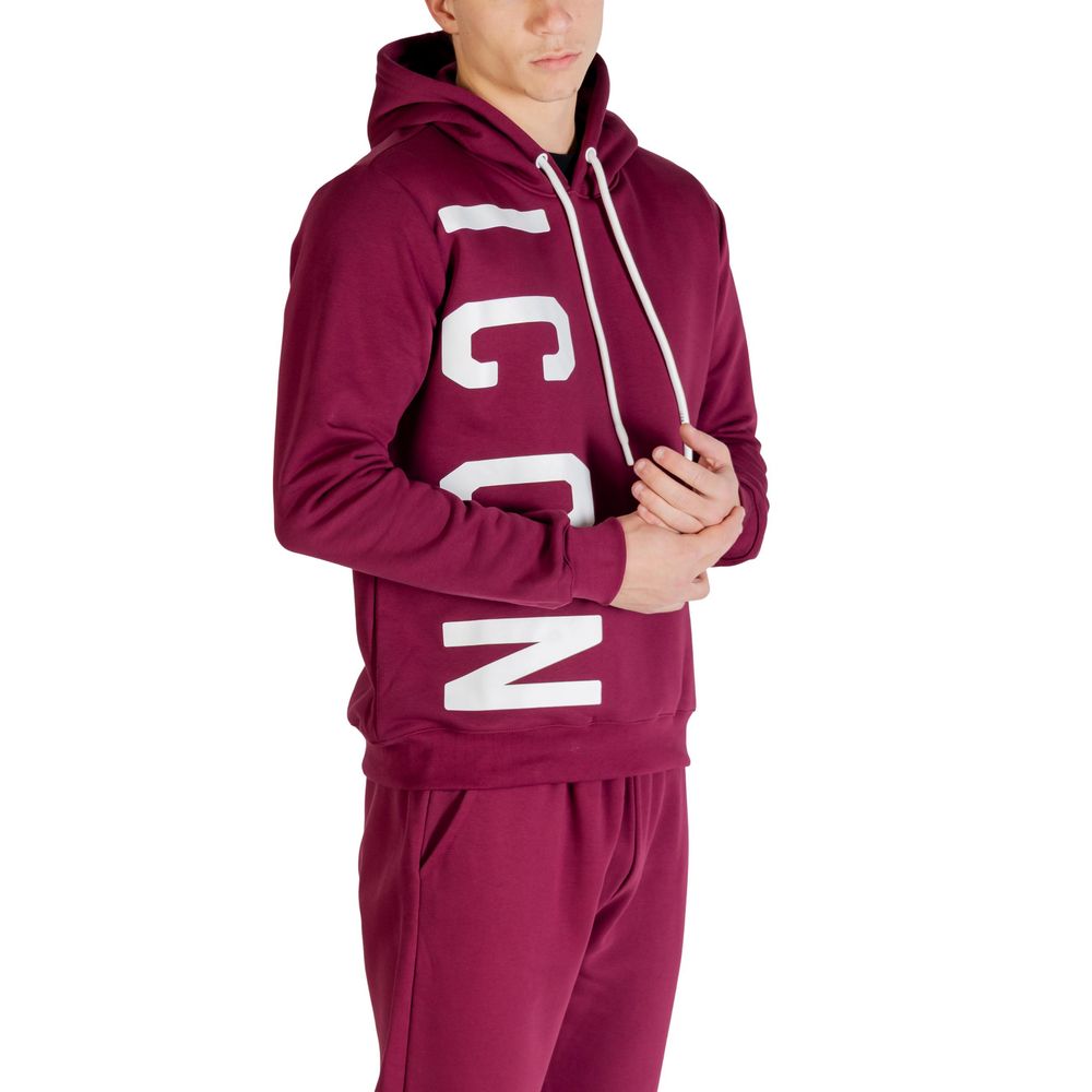 Icon Bordeaux Baumwoll-Kapuzenpullover