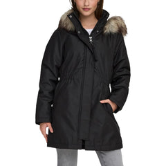Alleen zwarte parka van gerecycled polyester