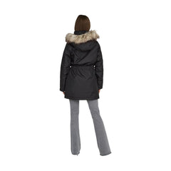 Alleen zwarte parka van gerecycled polyester