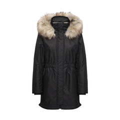 Alleen zwarte parka van gerecycled polyester