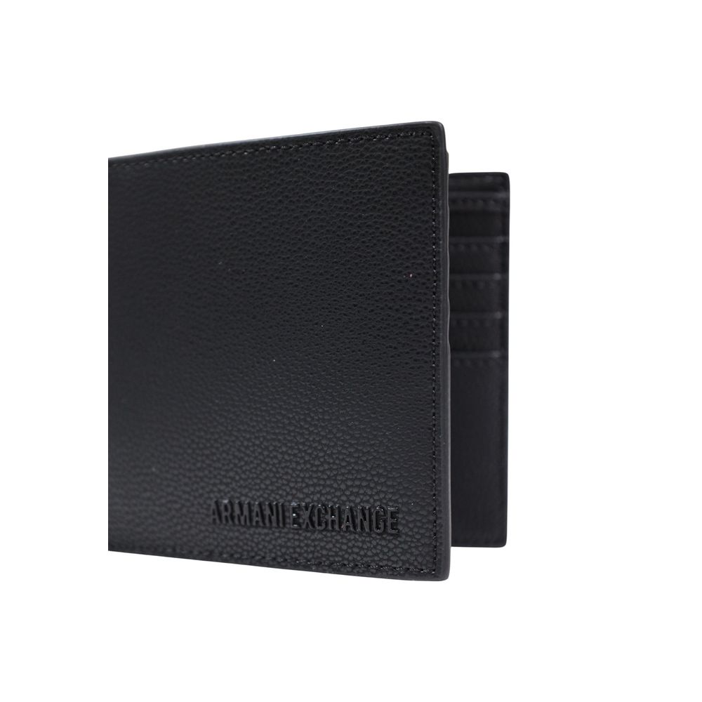 Armani Exchange Schwarze Polyester-Geldbörse