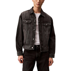 Calvin Klein Jeans Schwarze Jeansjacke aus Baumwolle