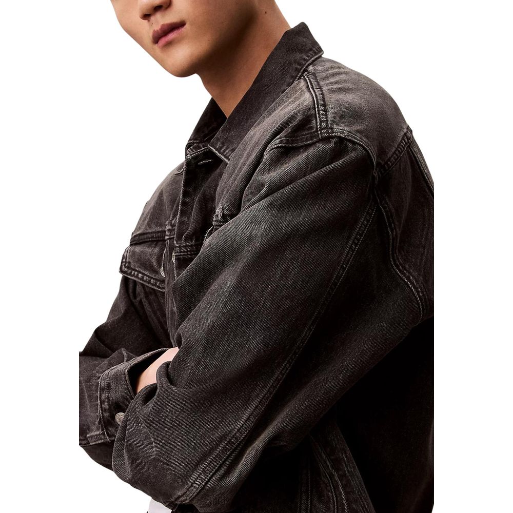 Calvin Klein Jeans Schwarze Jeansjacke aus Baumwolle