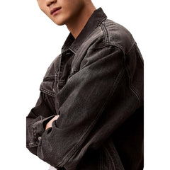 Calvin Klein Jeans Schwarze Jeansjacke aus Baumwolle