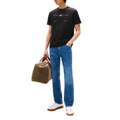 Tommy Hilfiger Schwarzes Baumwoll-T-Shirt