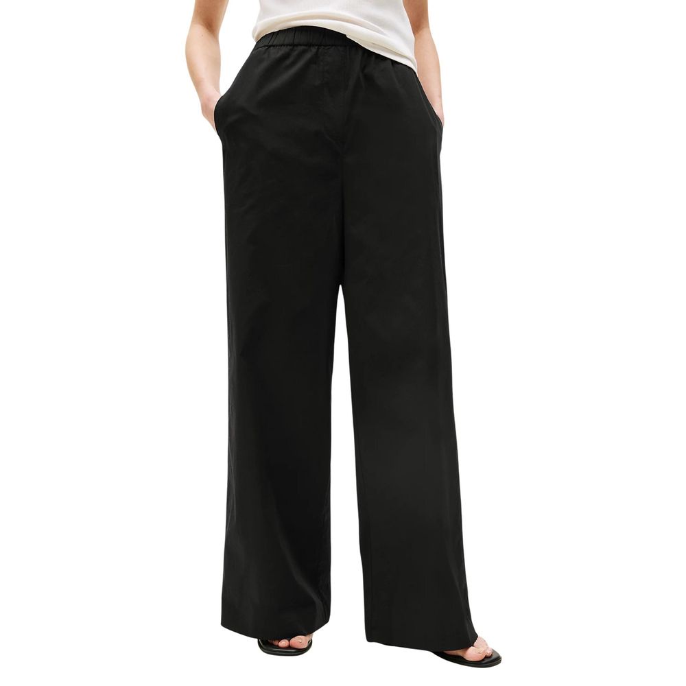 Tommy Hilfiger Legere Hose aus schwarzer Bio-Baumwolle