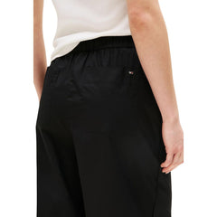 Tommy Hilfiger Legere Hose aus schwarzer Bio-Baumwolle