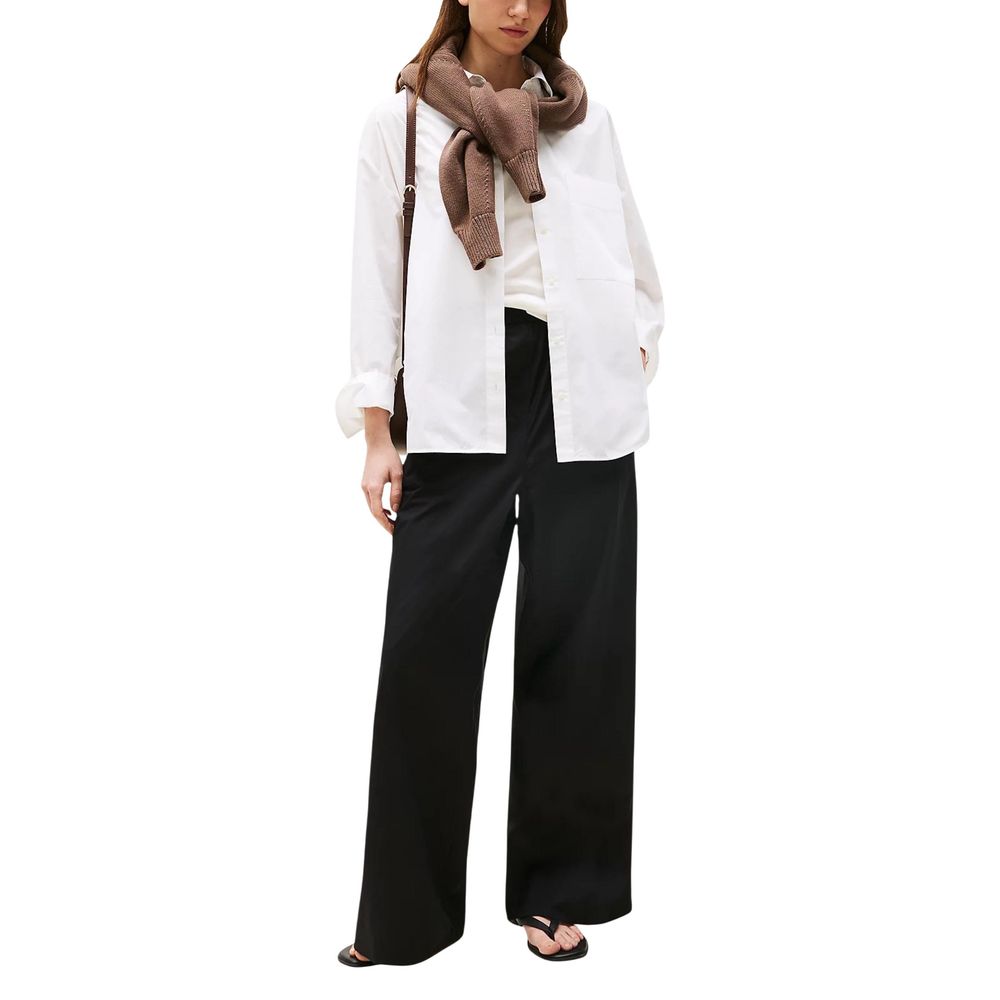 Tommy Hilfiger Legere Hose aus schwarzer Bio-Baumwolle