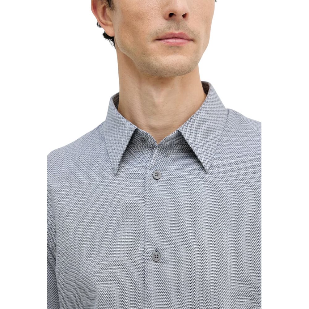 Armani Exchange Schwarz-weißes Baumwoll-Kleidhemd