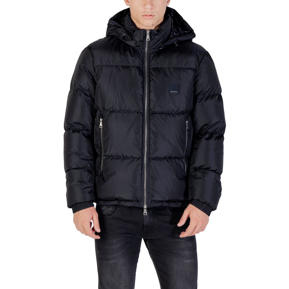 Armani Exchange blauwe polyamide jas
