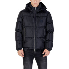 Armani Exchange blauwe polyamide jas