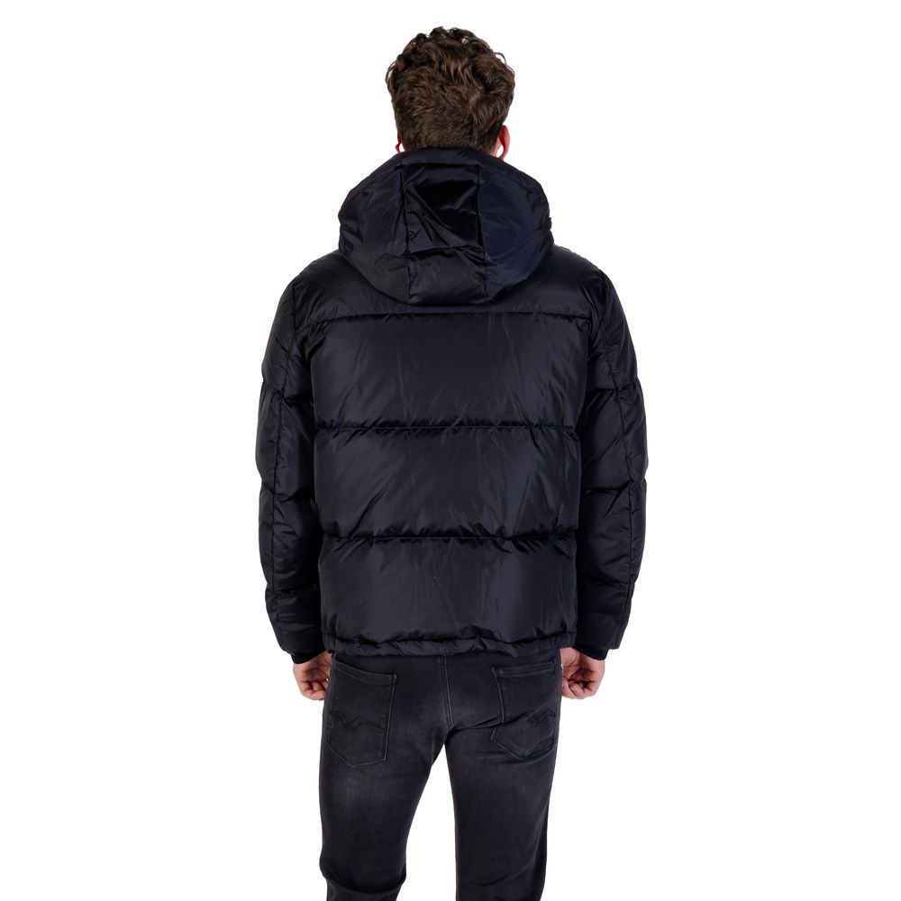 Armani Exchange blauwe polyamide jas