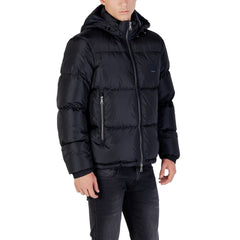 Armani Exchange blauwe polyamide jas