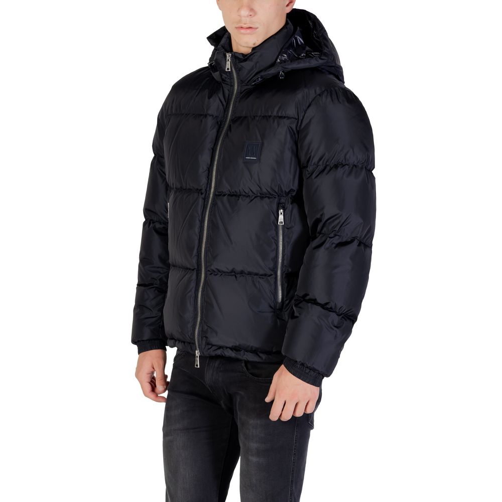 Armani Exchange blauwe polyamide jas