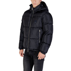 Armani Exchange blauwe polyamide jas