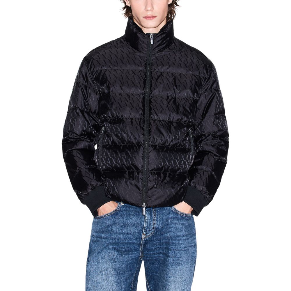 Armani Exchange Zwarte Polyamide Jas