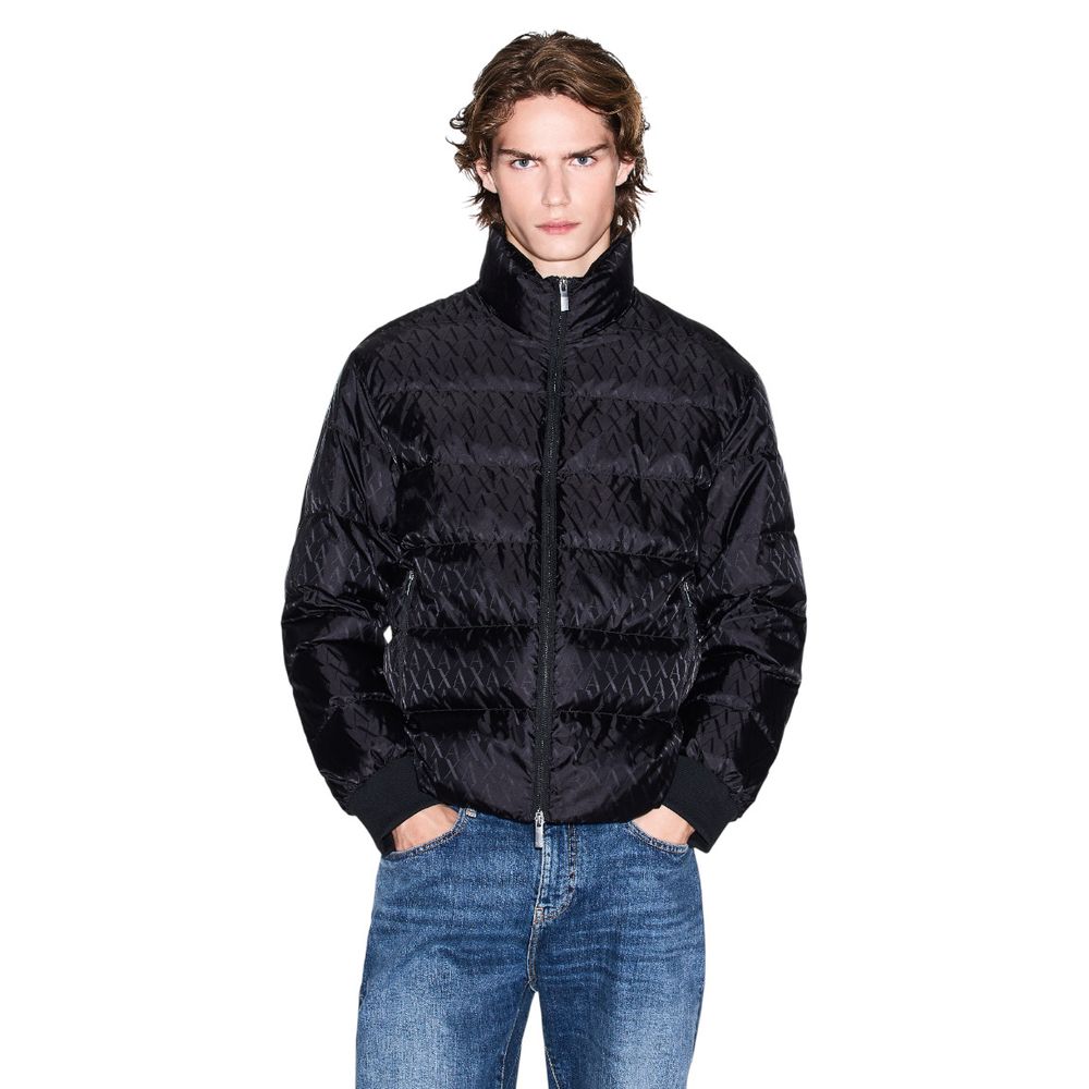 Armani Exchange Zwarte Polyamide Jas