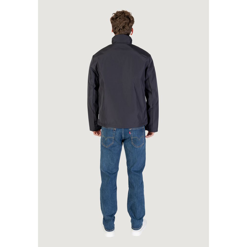 Armani Exchange Blauw Polyester Lange Jas