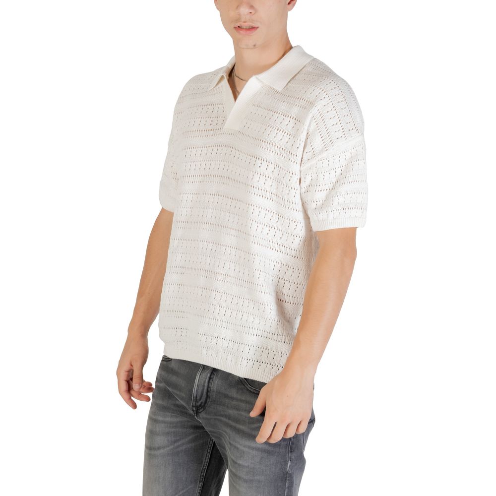 Only & Sons Weißes Kurzarmhemd aus Baumwolle