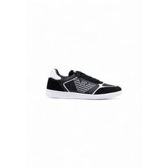 EA7 Emporio Armani Zwart-witte Leren Atletische Sneakers