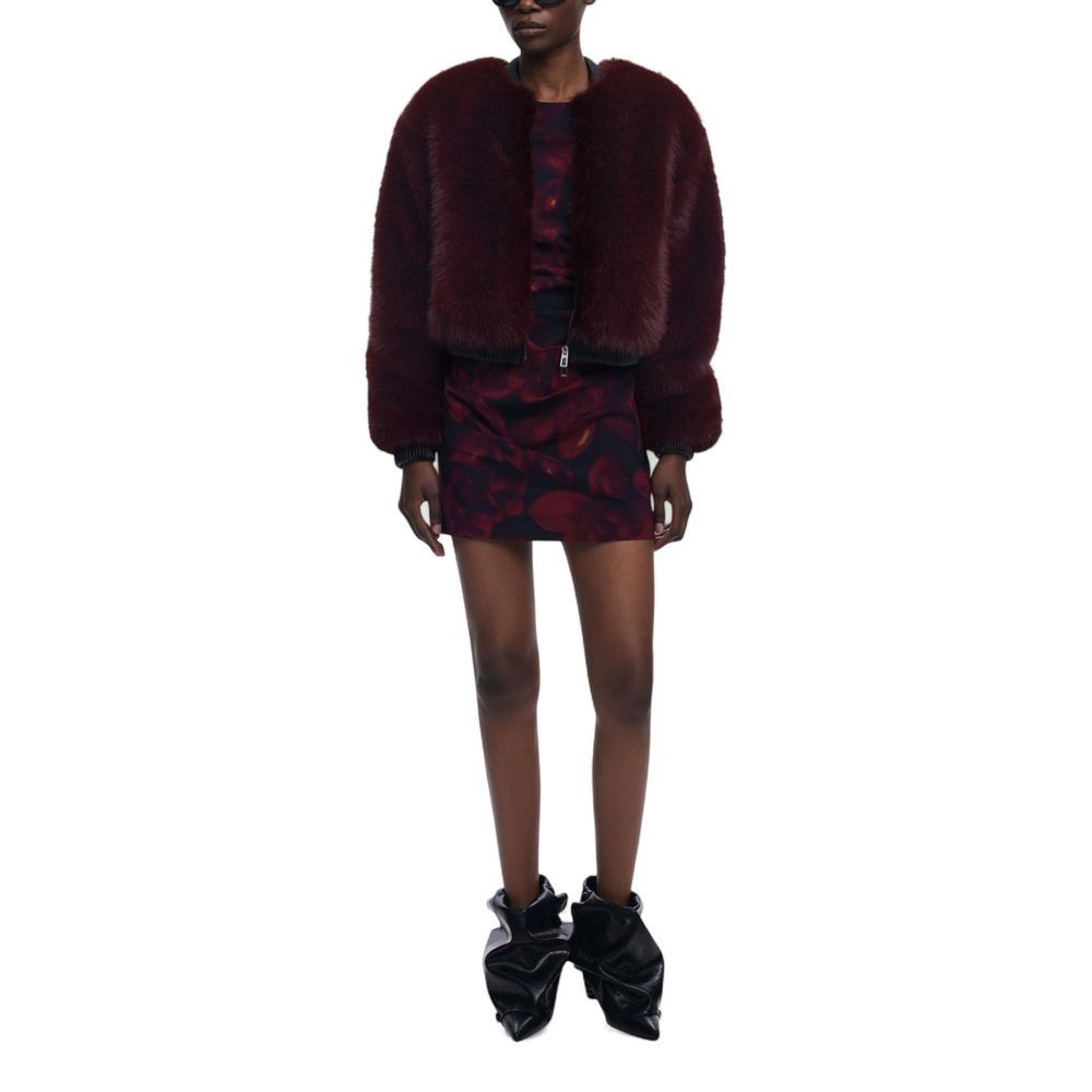 Desigual Bordeaux Polyester Jas