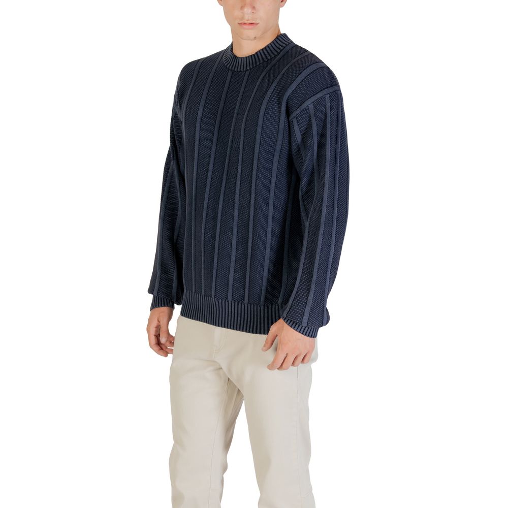 Hugo Boss Blaues Baumwoll-Sweatshirt