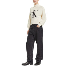 Calvin Klein Jeans Beige Katoenen Sweatshirt