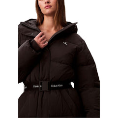 Calvin Klein Jeans Schwarzer Polyamidmantel