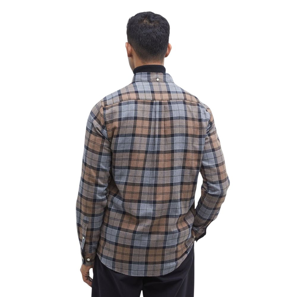 Barbour Hemd aus beiger Baumwolle mit Muster