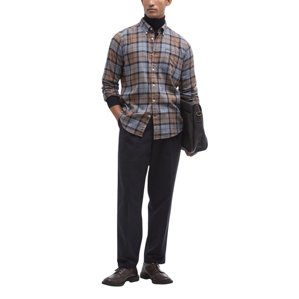 Barbour Hemd aus beiger Baumwolle mit Muster