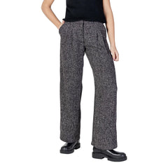 Jacqueline De Yong Schwarze ausgestellte Polyesterhose