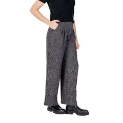 Jacqueline De Yong Schwarze ausgestellte Polyesterhose